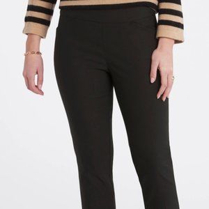 Black  High Rise Straight Pull On Trouser Pant